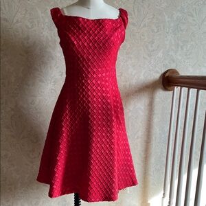 Moulinette Soeurs Elegant Red Silk and Polyester Sleeveless Dress Size 4